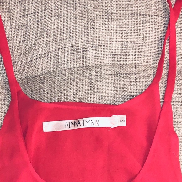 LF Pippa Lynn Small Red Pink Crop Top Tank S XS 2 - Picture 4 of 4